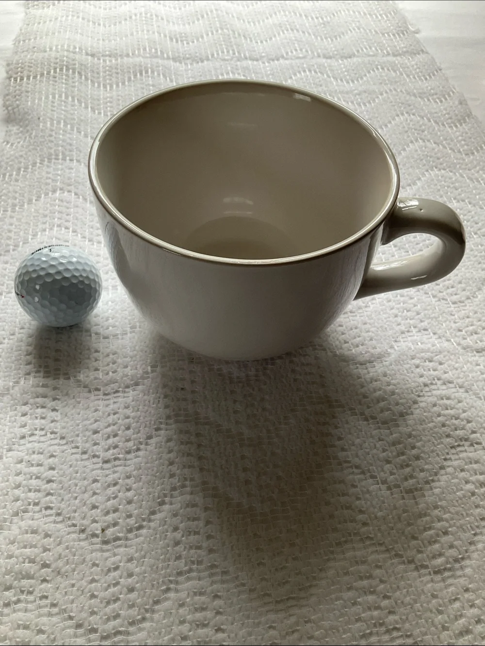 Large White Ceramic Coffee Mug